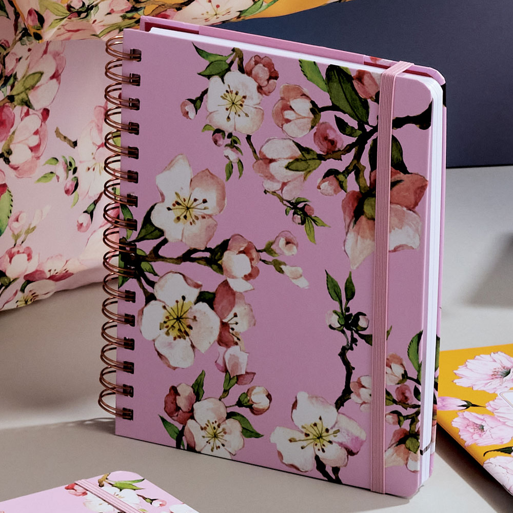 Notebook Wire A5 Cherry blossom Pink