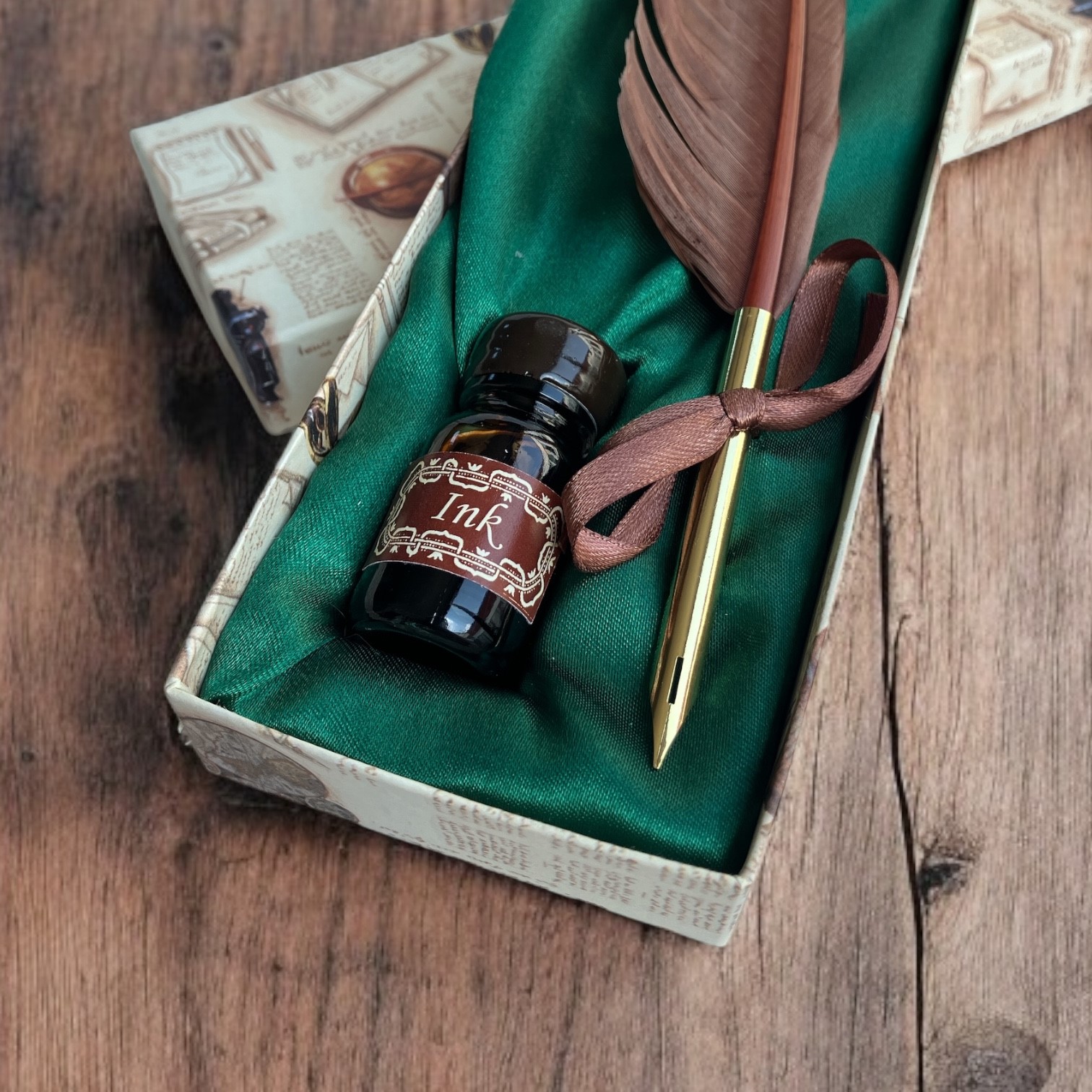 Gift set Feather Pen & Ink