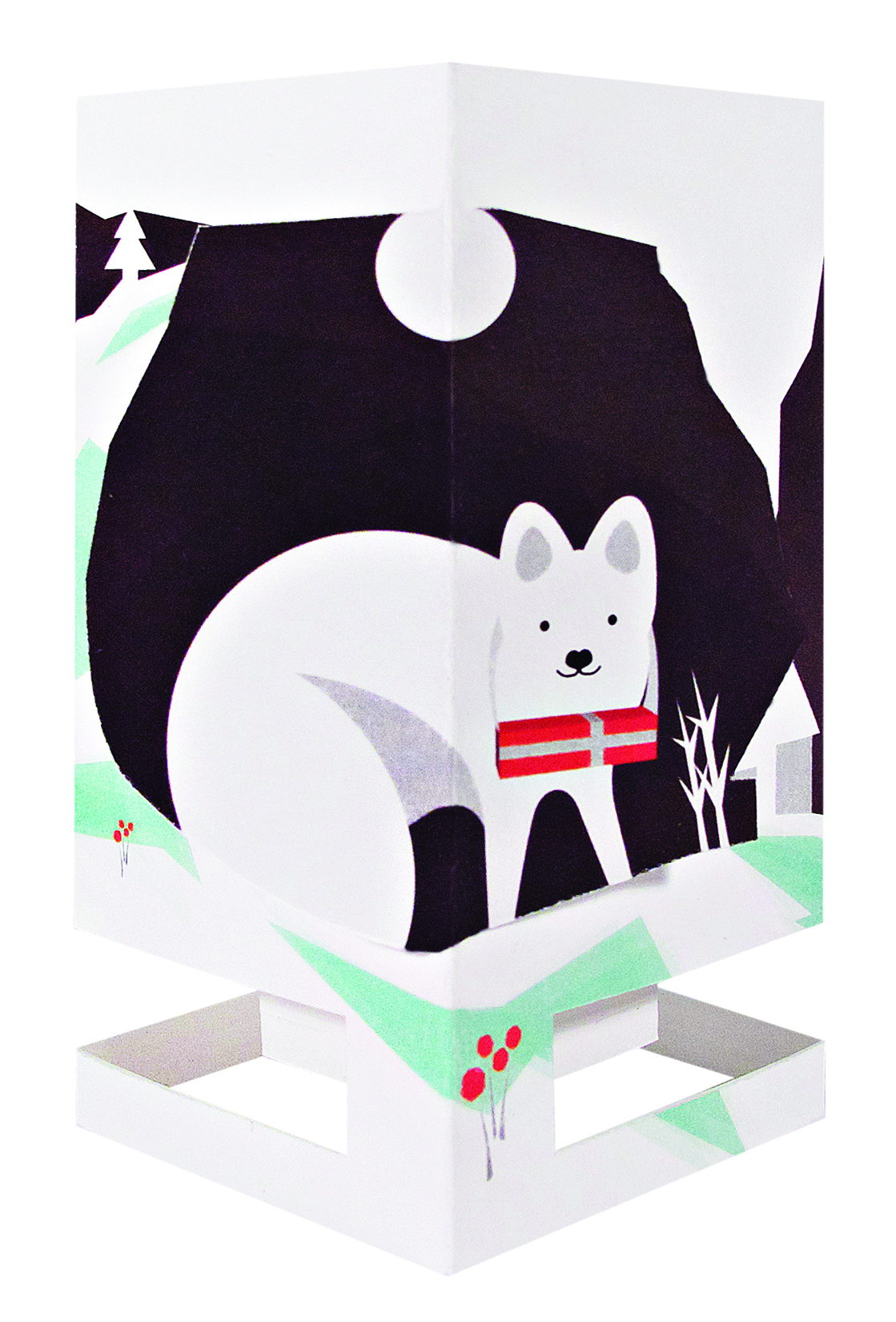 Greeting Card/Candle Northern lights – Fox