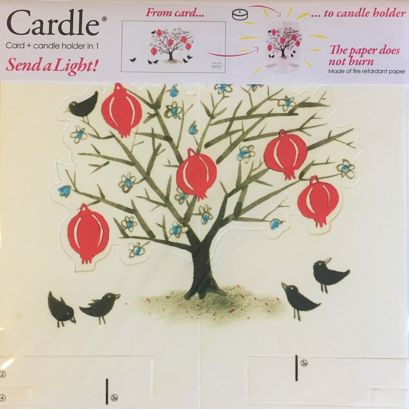 Greeting Card/Candle Chirpy Breeze- Single tree