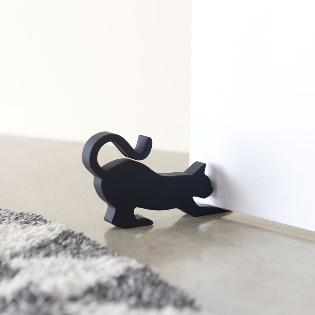 Door stopper,Feline,black,PVC