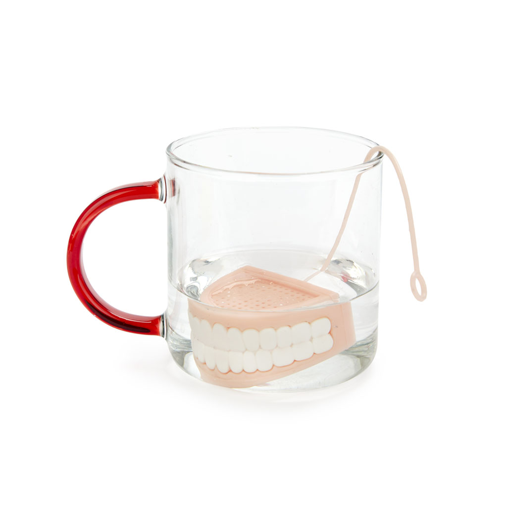 Tea infuser,TEAth,pink/white,silicone