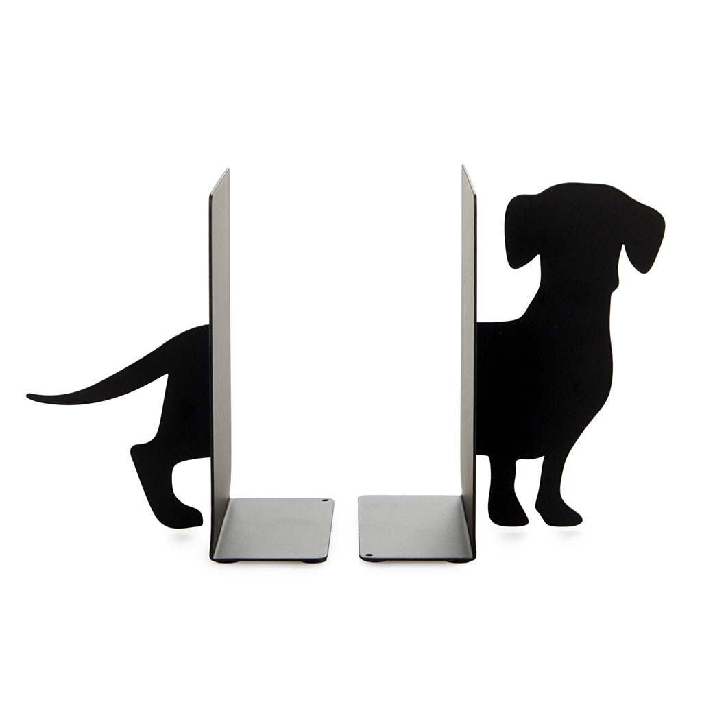 Bookend,Teckel,black,metal