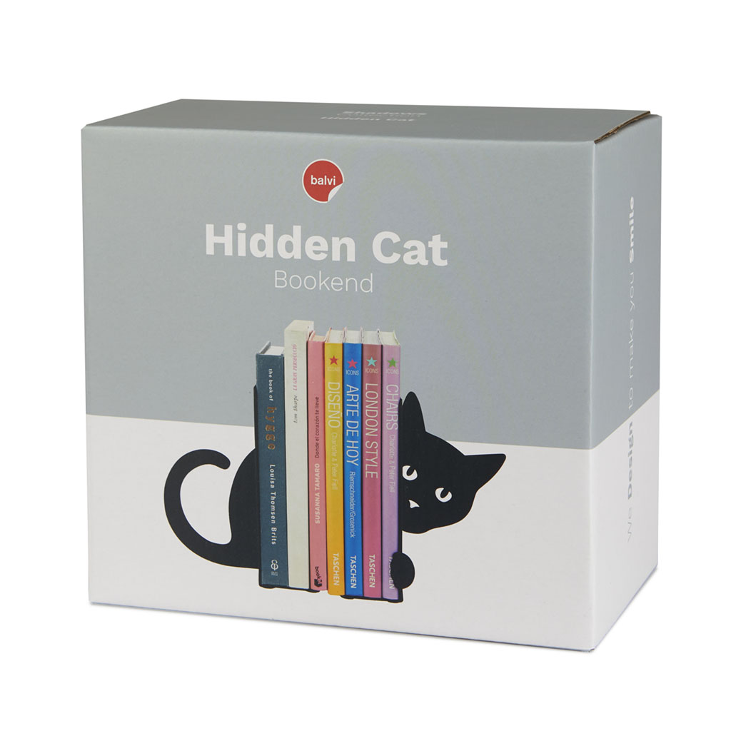 Bookend Hidden Cat black