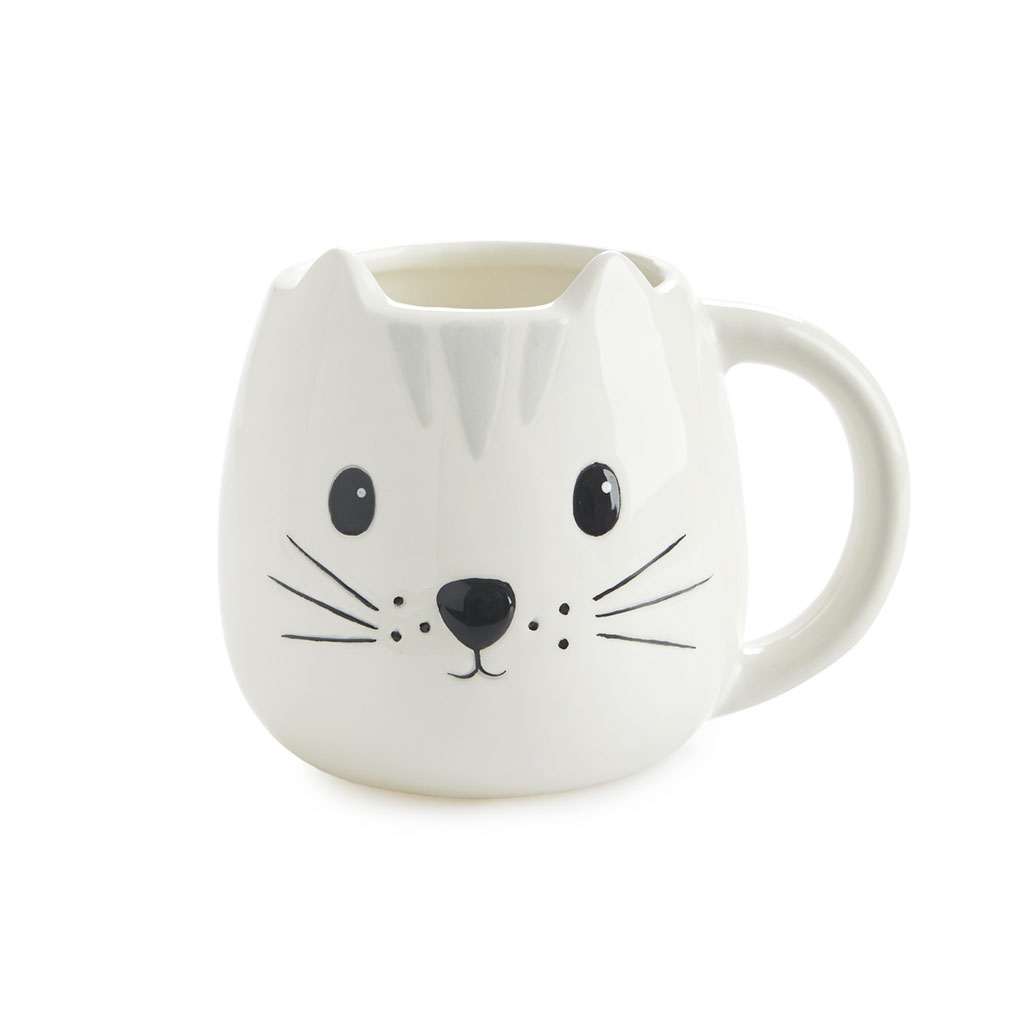 Mug, Kitty, 400 ml, white, ceramic