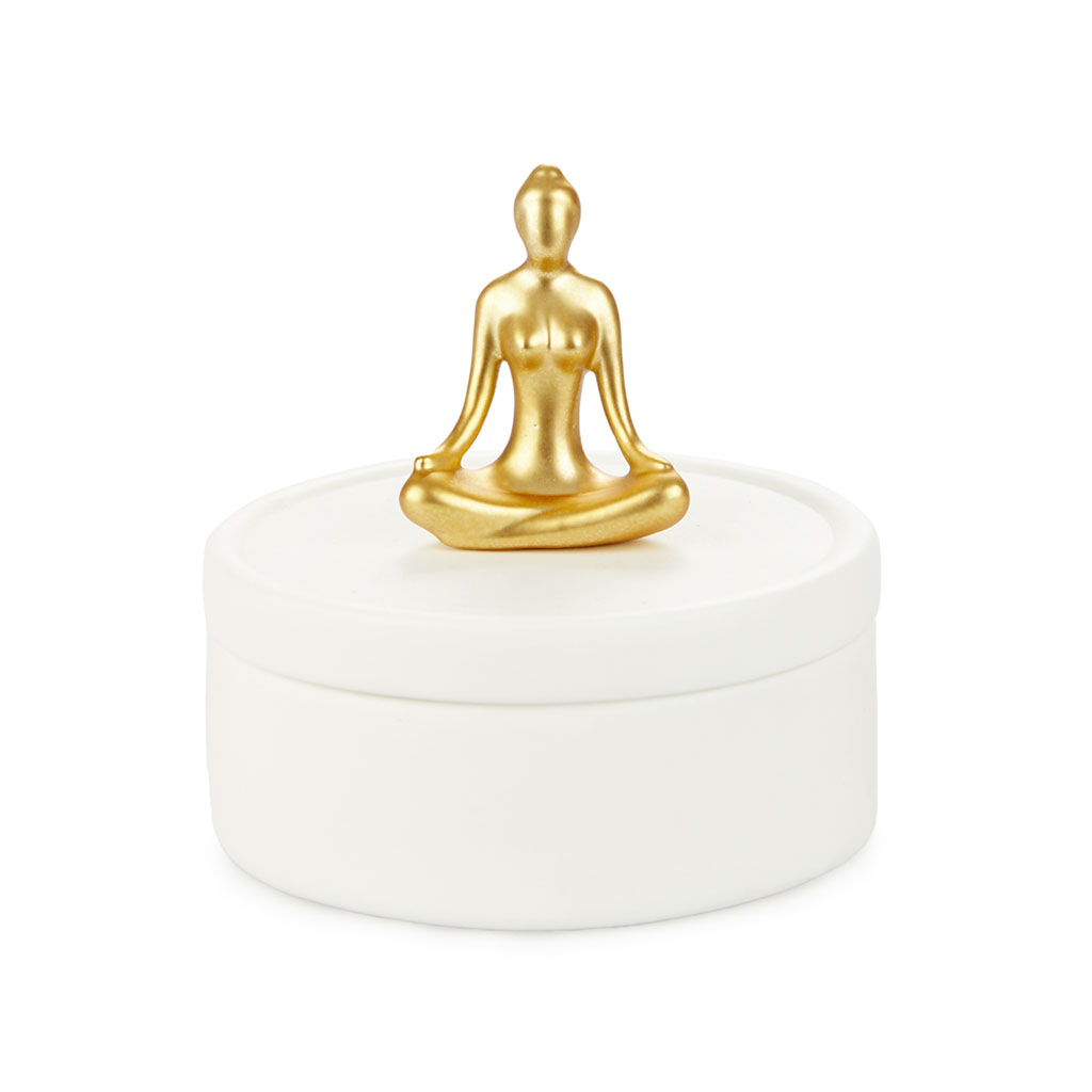 Jewellery box ,Yoga,golden,porcelain