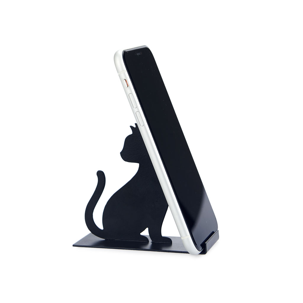 Smartphone holder,Feline,black,metal