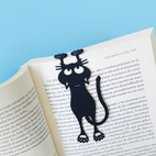 Bookmark,Curious Cat,black