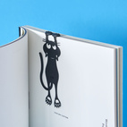 Bookmark,Curious Cat,black