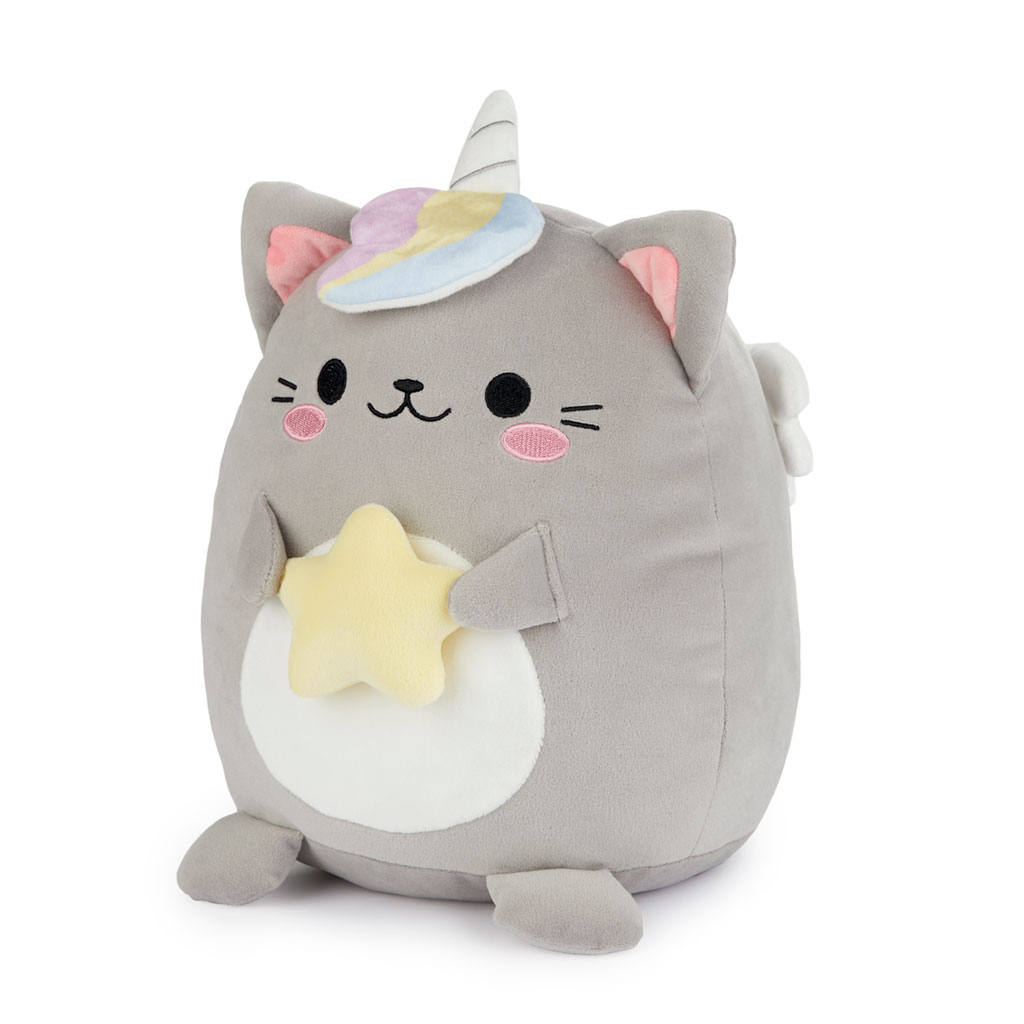 Cushion,Fluffy Kawaii Starry, gray