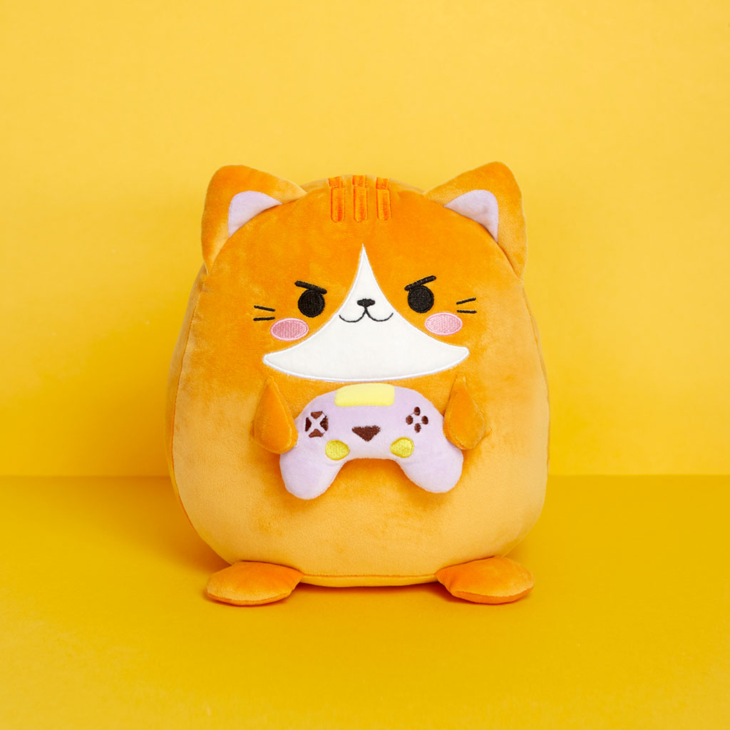 Cushion,Fluffy Kawaii Gamer,orange,polyester