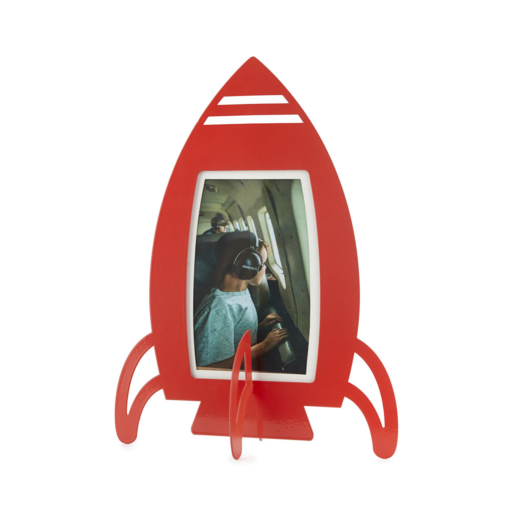 Photo frame,Rocket,red,metal