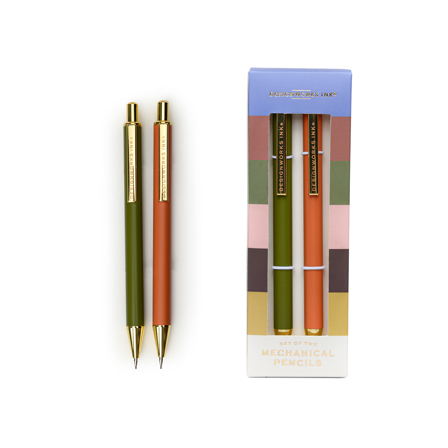 Mechanical Pencils  Army Green & Chili (set of 2)