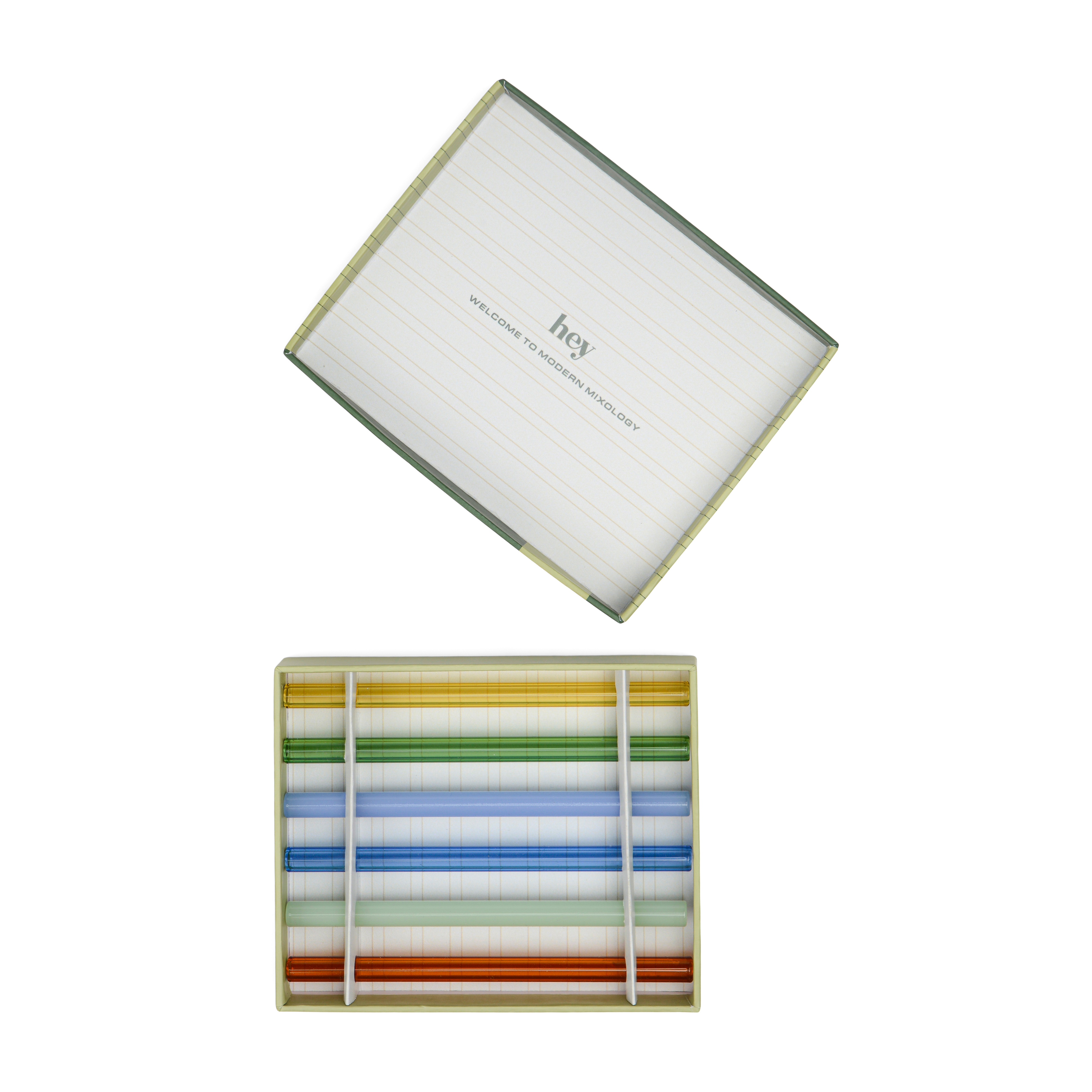 The Whistler Colored Glass Straws - Set of 6