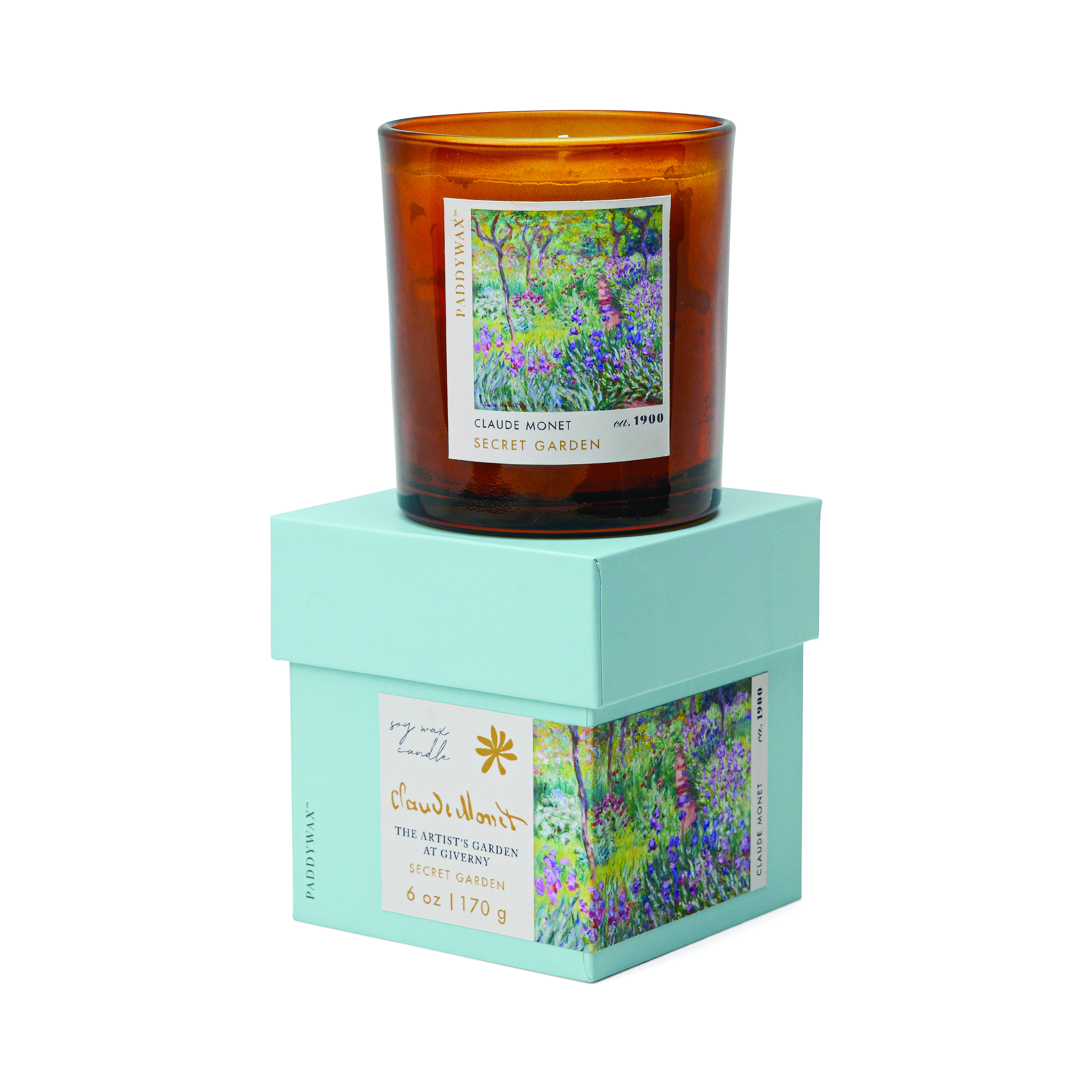 Impressionist 6oz/170g Glass Candle - Monet ' The Artist Garden of Giverny'