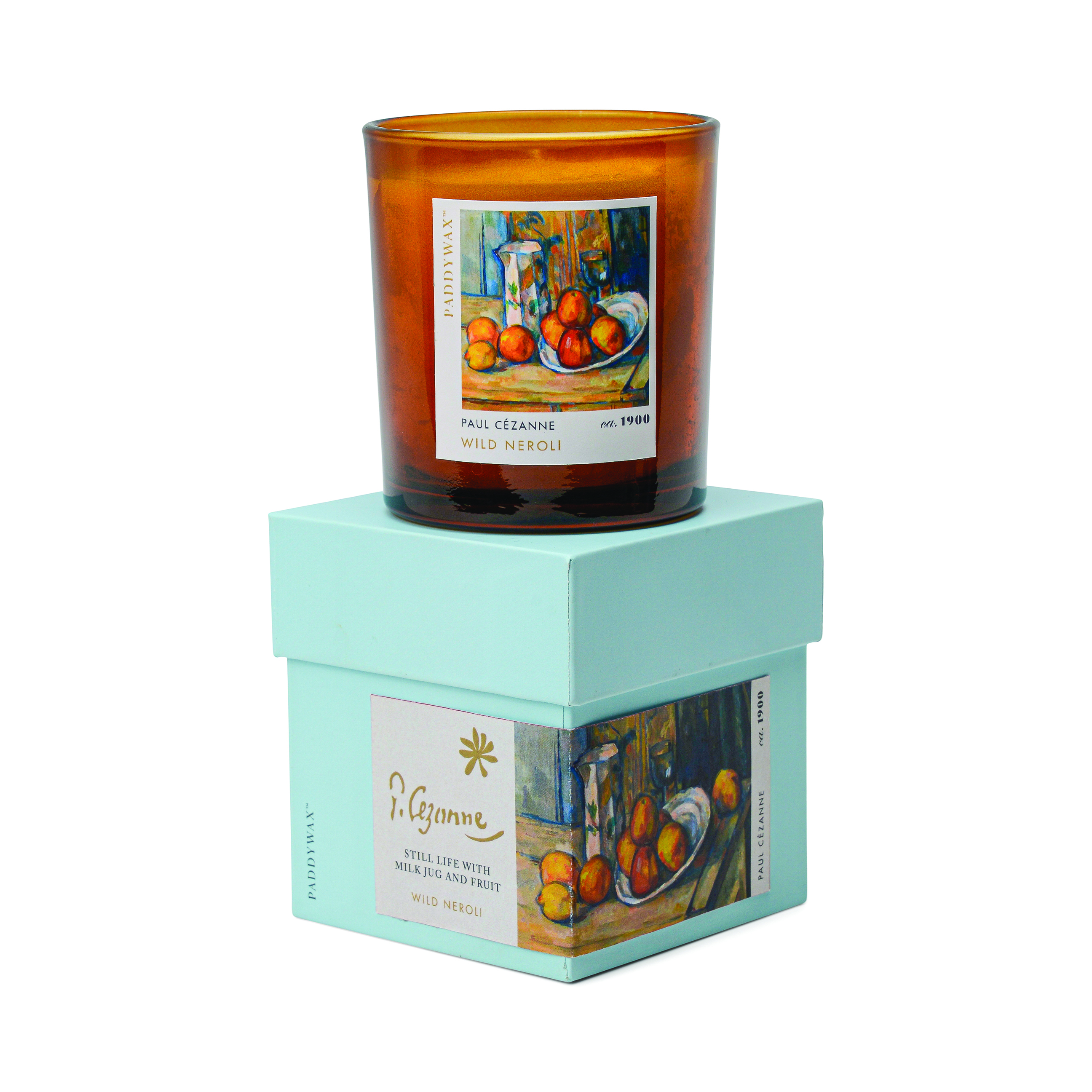 Impressionist 6oz/170g Glass Candle - Cezanne 'Still Life with Milk Jug & Fruit'