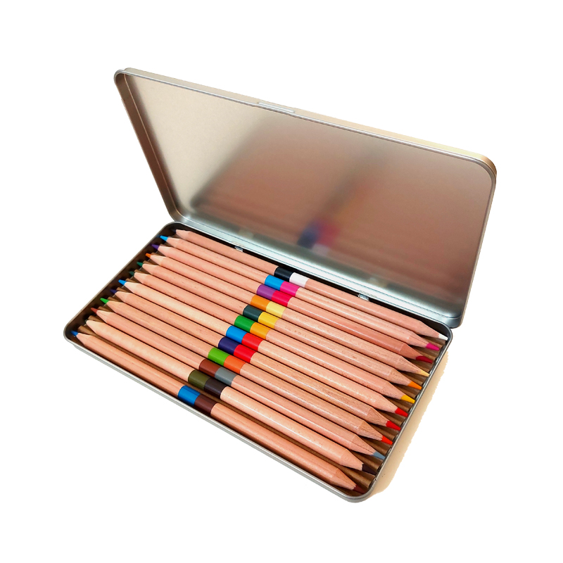 Pencil set Duo colour inTin box