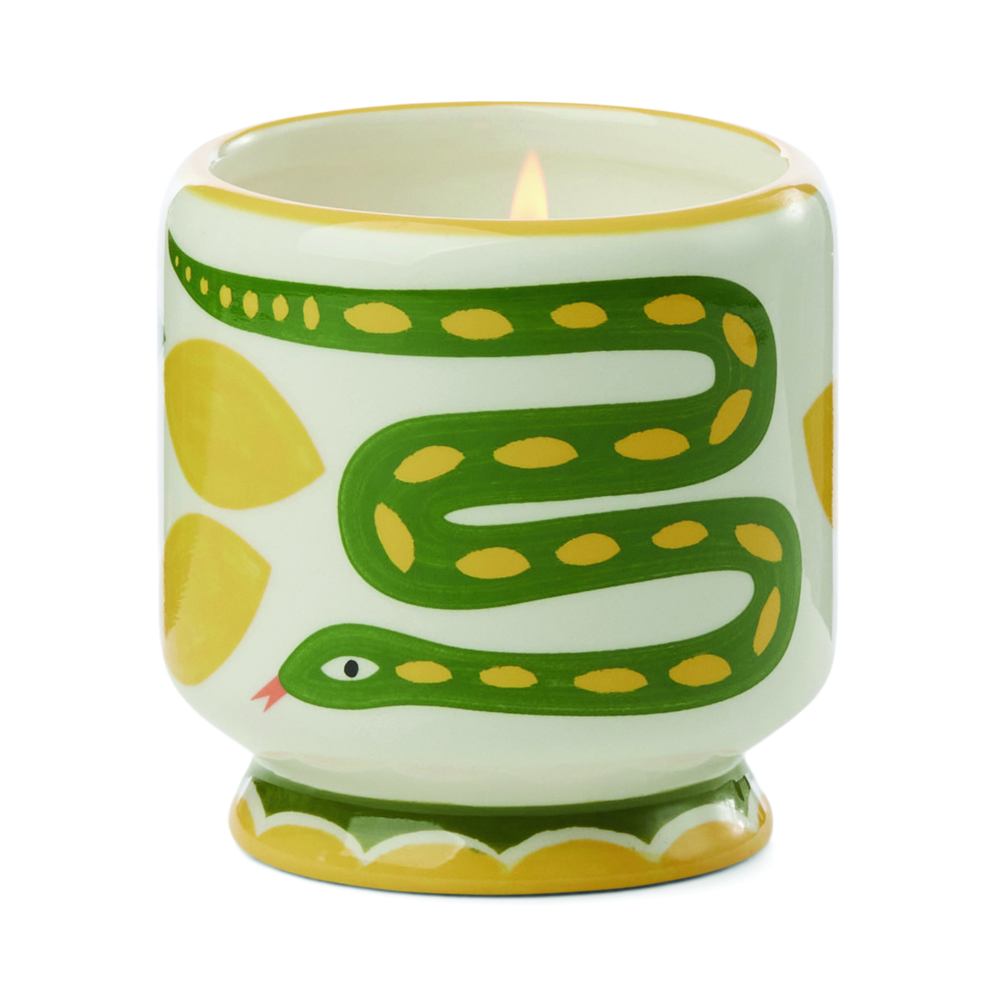 Adopo Snake Ceramic Candle - Wild Lemongrass Boxed