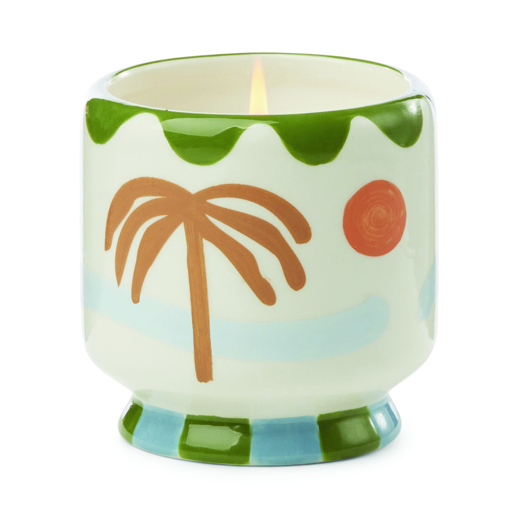 Adopo Palm Tree Ceramic Candle - Lush Palms Boxed