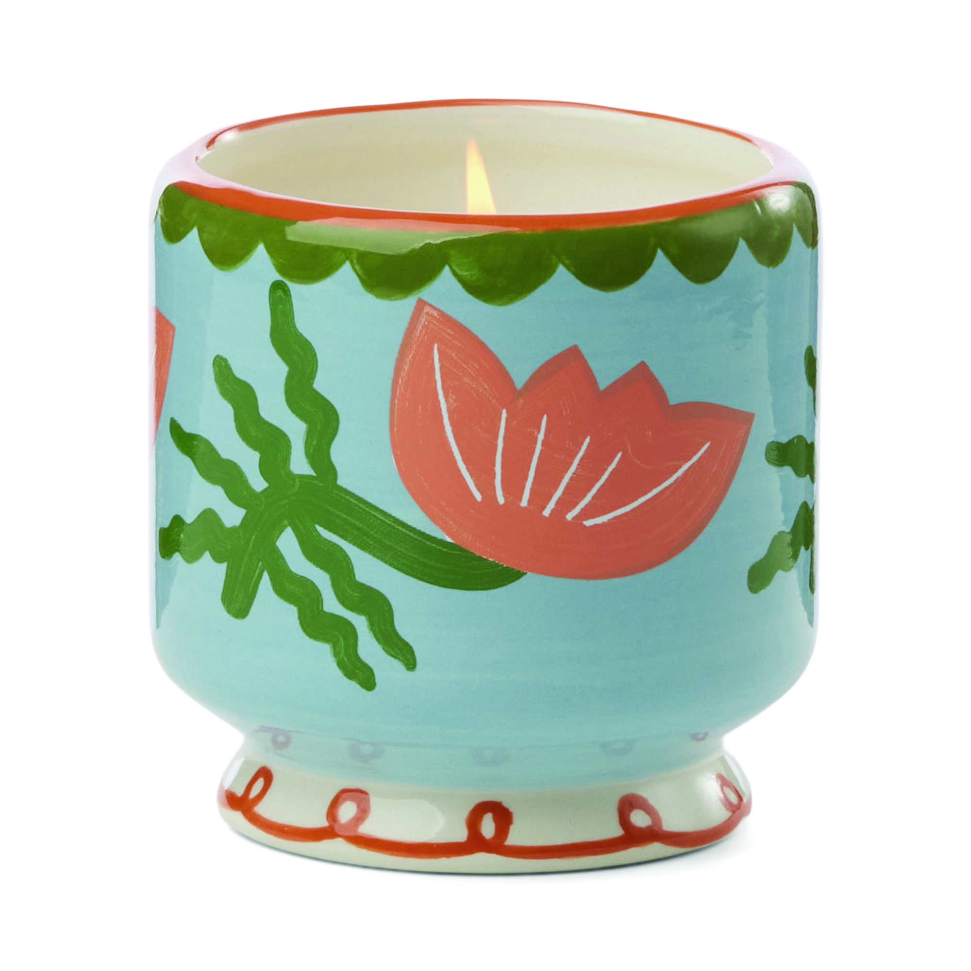 Adopo Flower Ceramic Candle - Cactus Flower Boxed