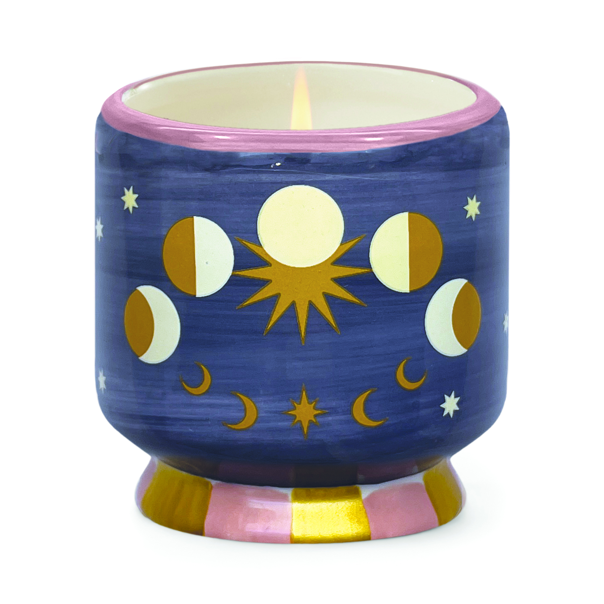 Adopo 226g Moon Phases Ceramic Candle - Jasmine & Rose Boxed