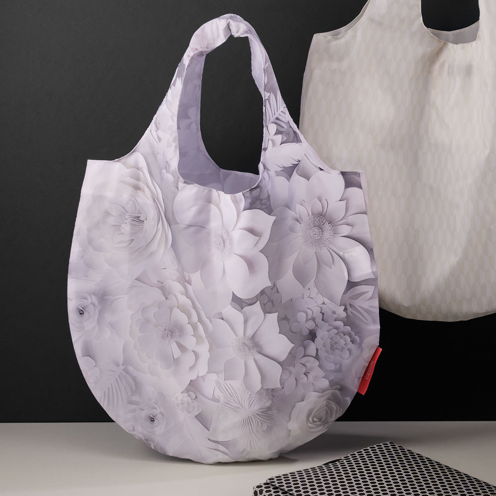 Fabric bag White Flowers, Easy Bag Fashion