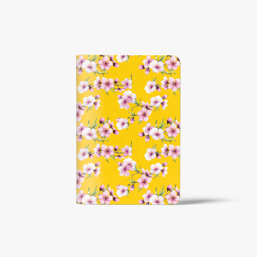 Notebook A6 Cherry blossom Yellow