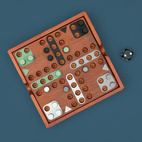 Wooden game Ludo