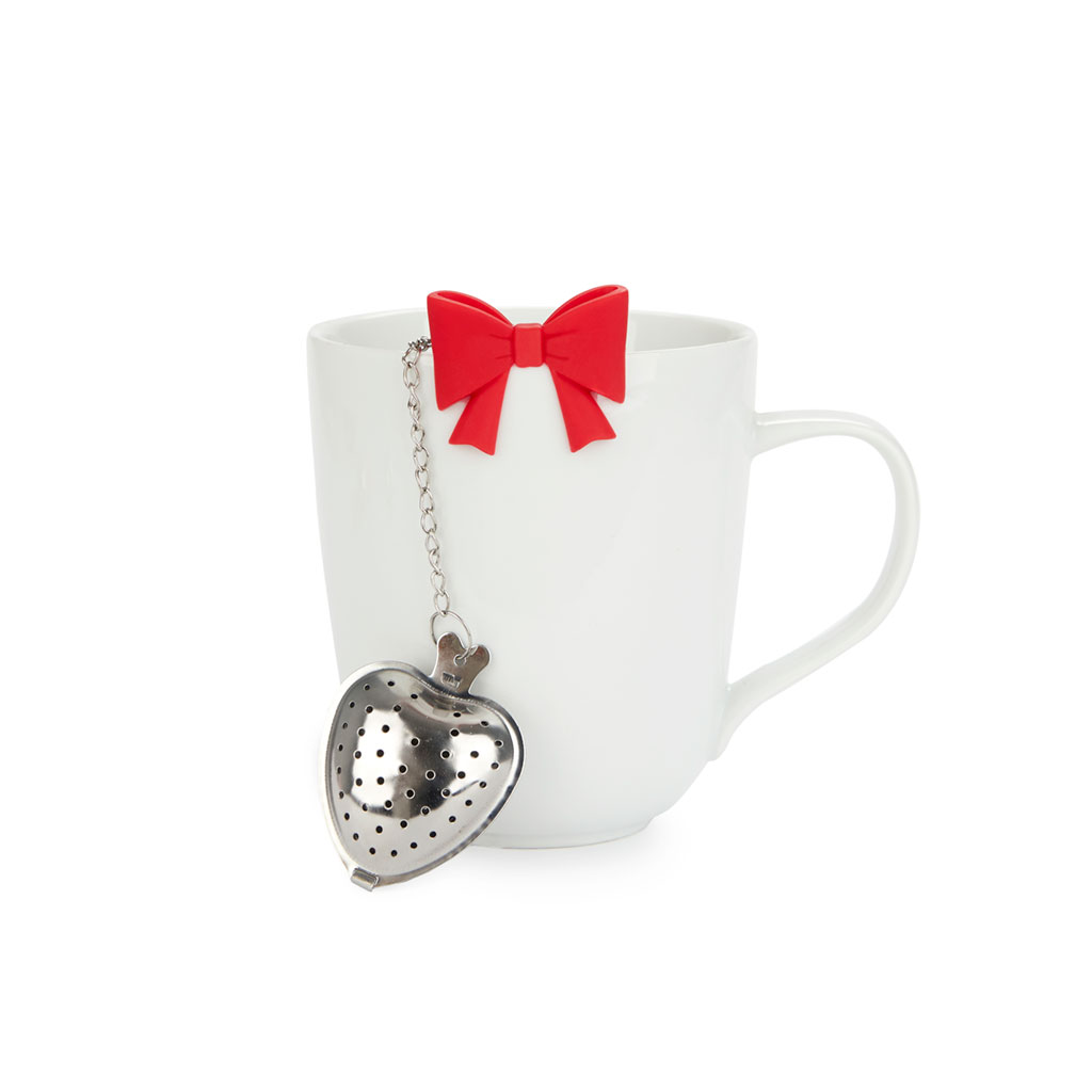 Tea Strainer Rosette Coquette Red