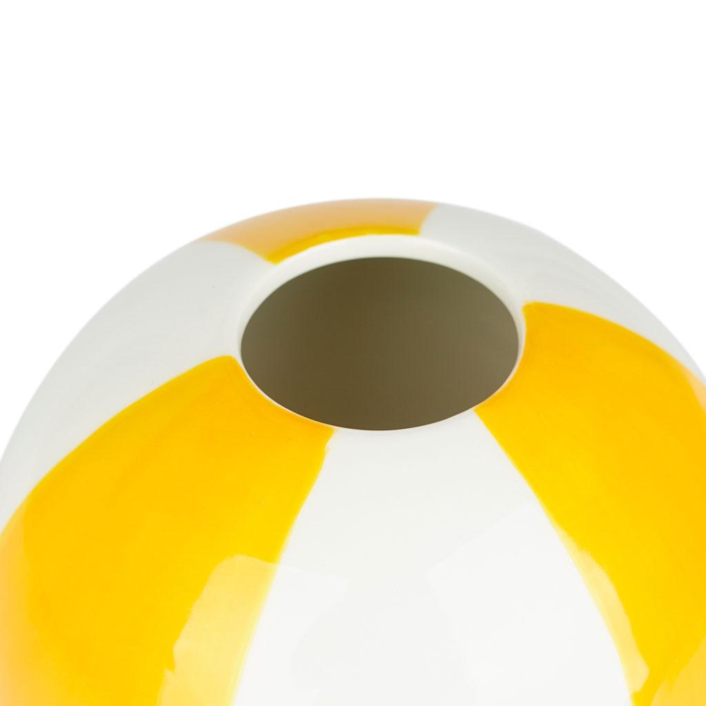 Keramikvas Beachball. Gul 14 cm