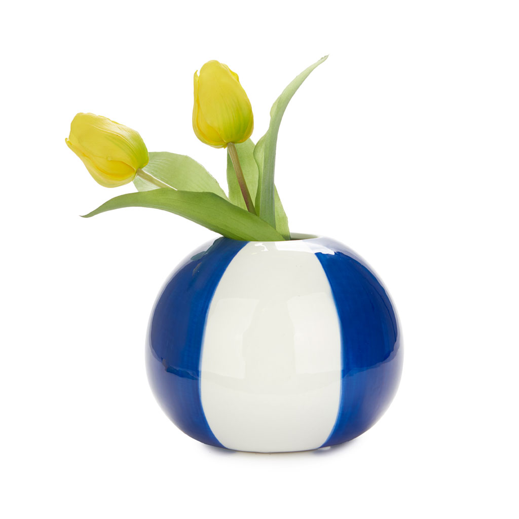 Ceramic vase Beachball. Blue 14 cm