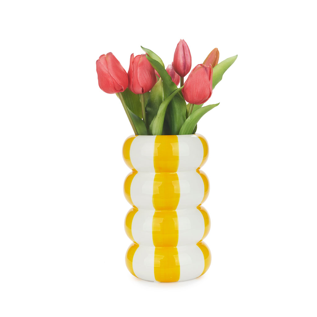 Ceramic vase Floats. Yellow 20 cm