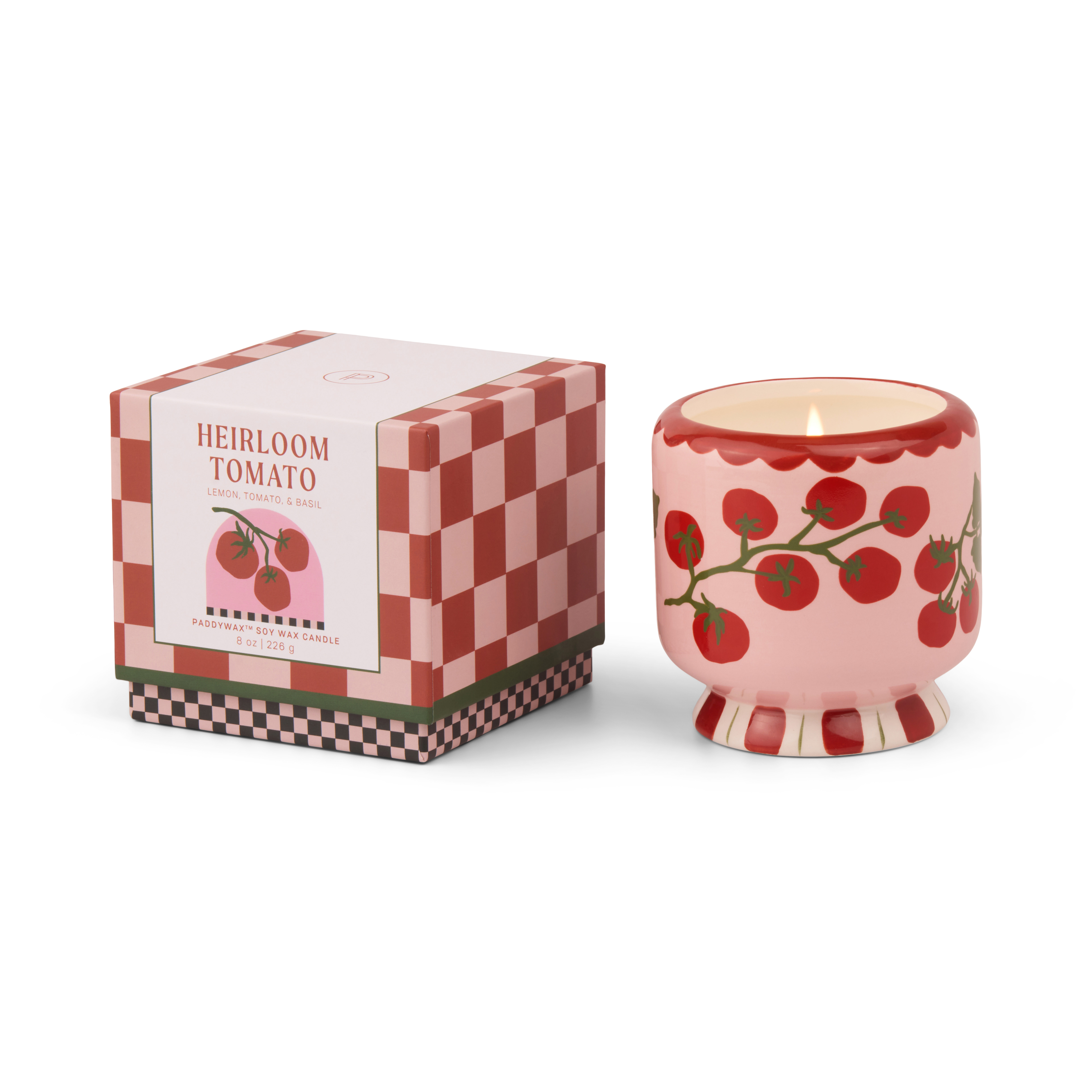 Adopo Tomato Vine Ceramic Candle - Heirloom Tomato