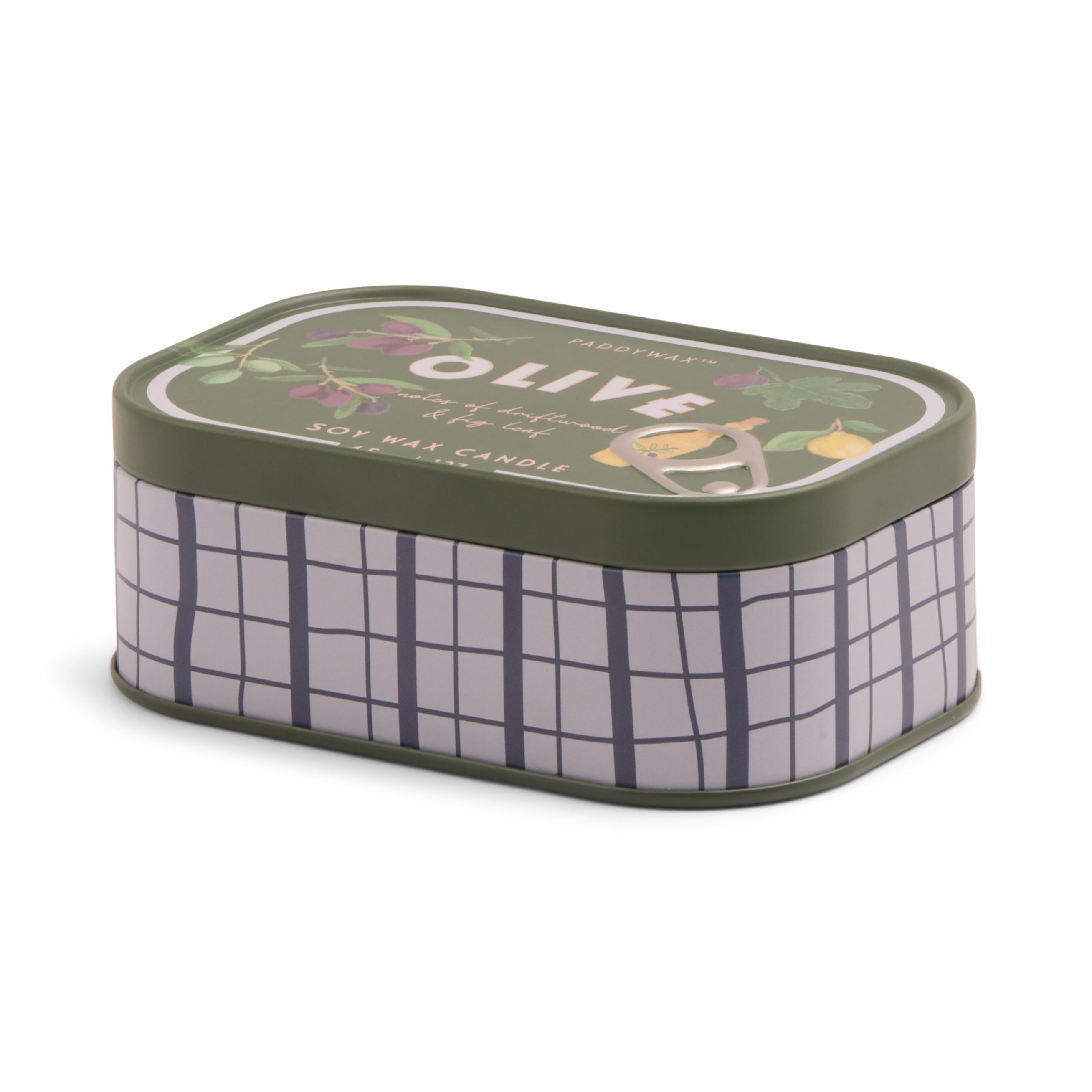 Bistro  Olive Printed Tin Candle - Fig & Olive